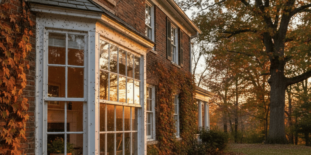 a home with flies on exterior in the fall